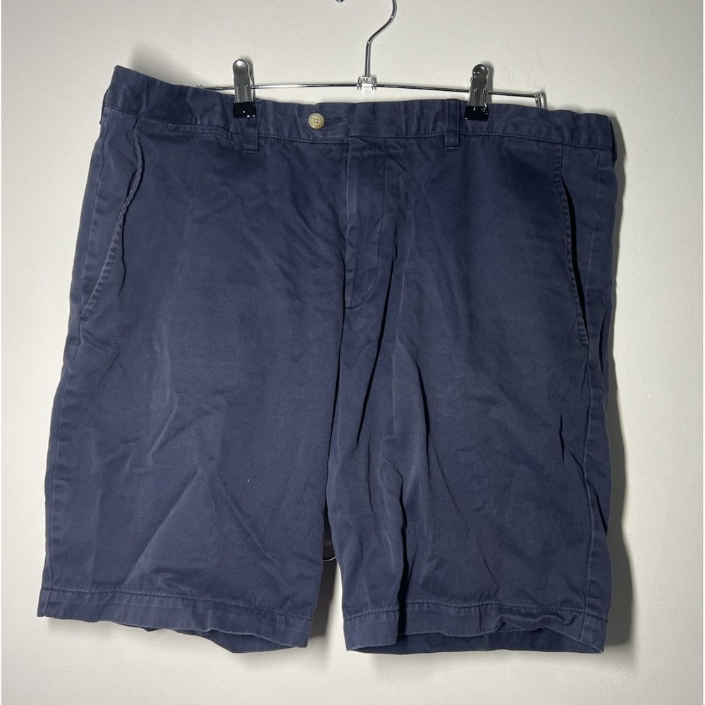 Saks Fifth Avenue Men's Pima Cotton Chino Navy Blue Shorts Sz 38, 9" Inseam EUC